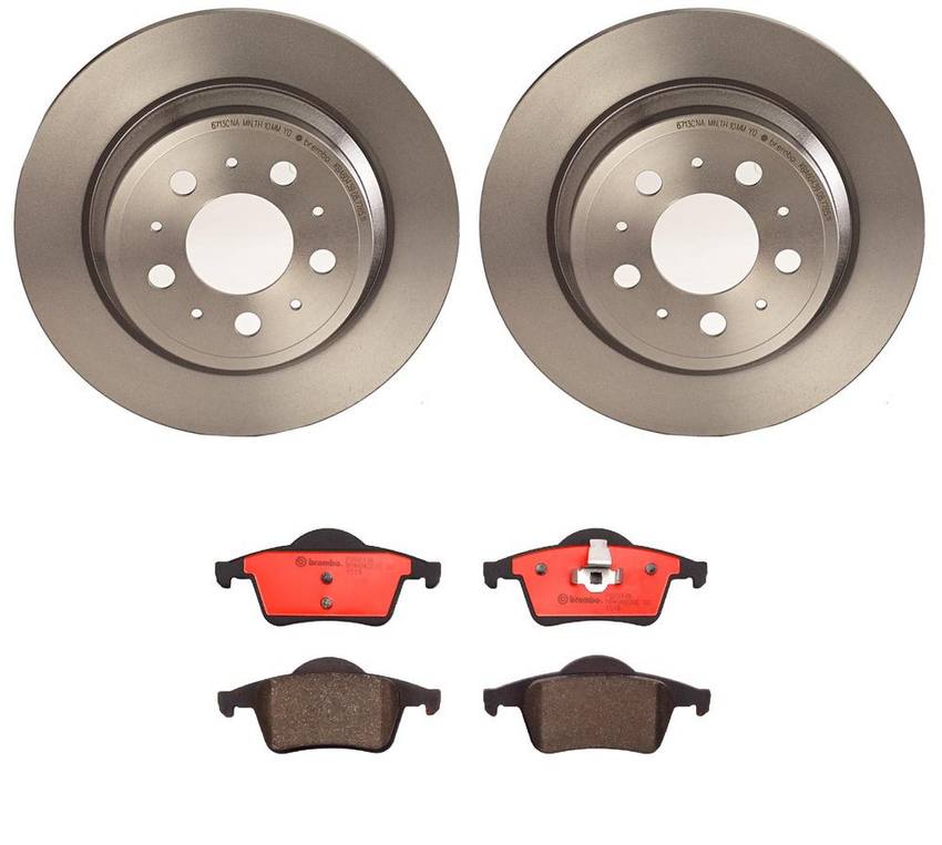 Volvo Brembo Brakes Kit - Pads and Rotors Rear (288mm) (Ceramic) 31471821 - Brembo 1539100KIT